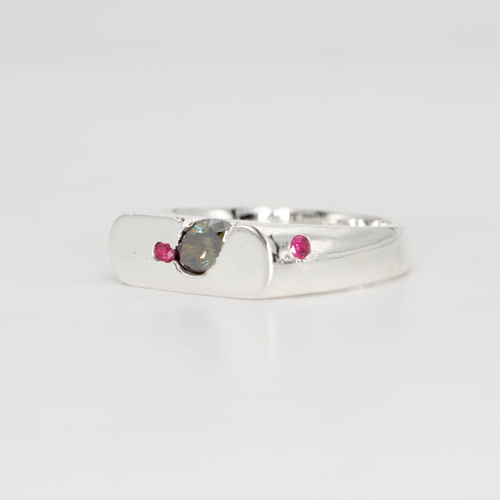 The Kepler – Sterling Silver with Rubies and Moissanite – EUR 54 | US 6½