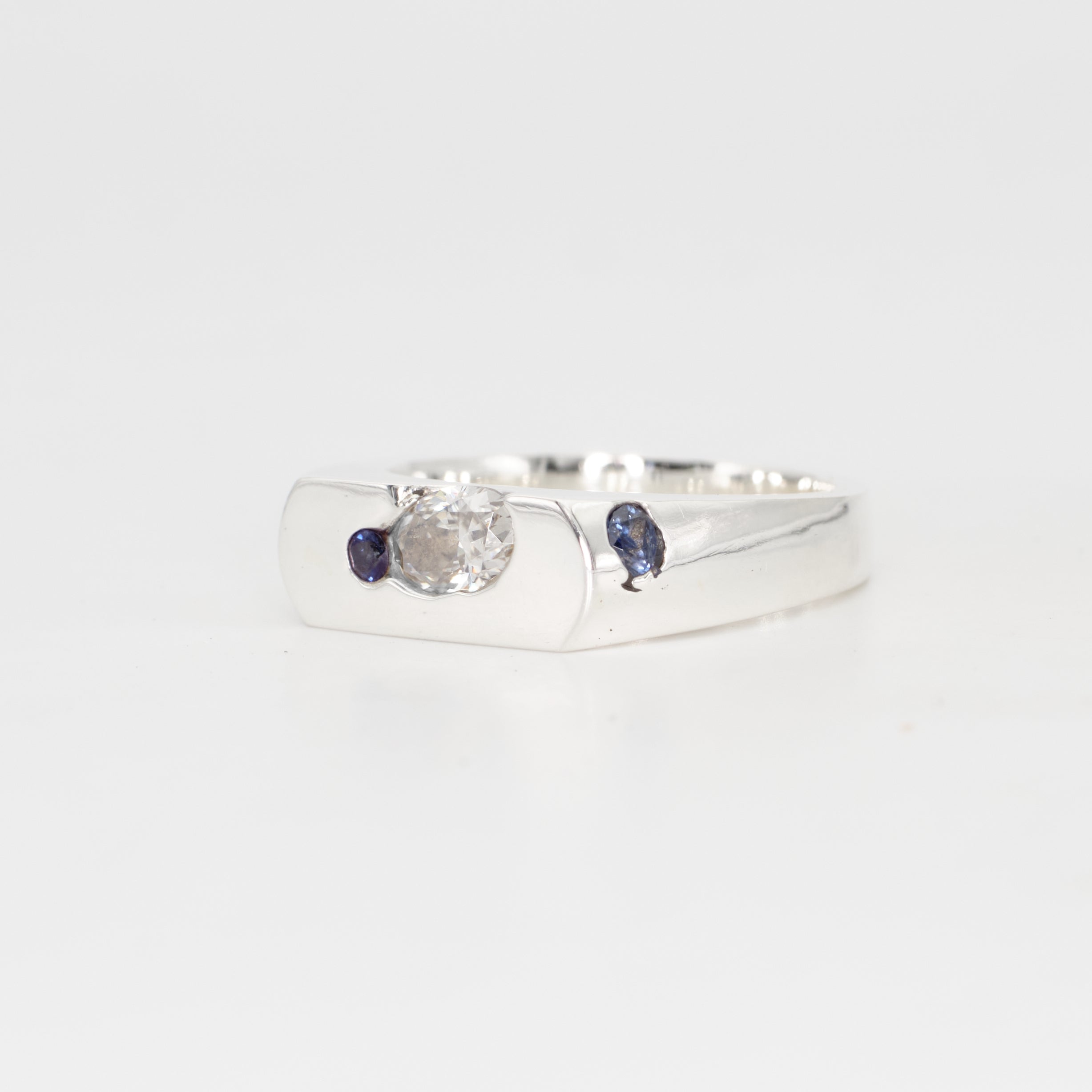 The Kepler – Sterling Silver with Sapphires & Moissanite – EUR 54 | US 6½